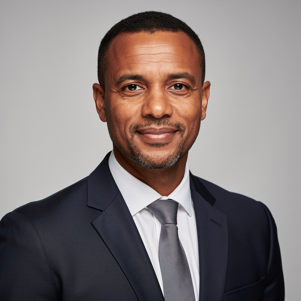 Confident businessman in professional setting
