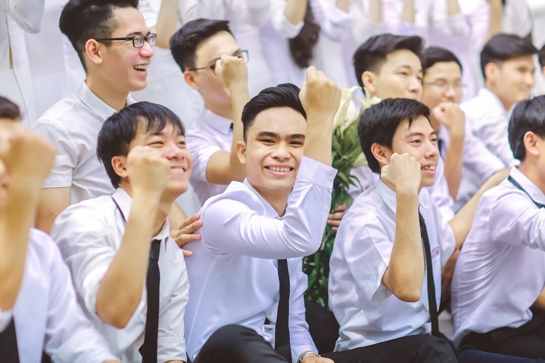diverse business team celebrating success