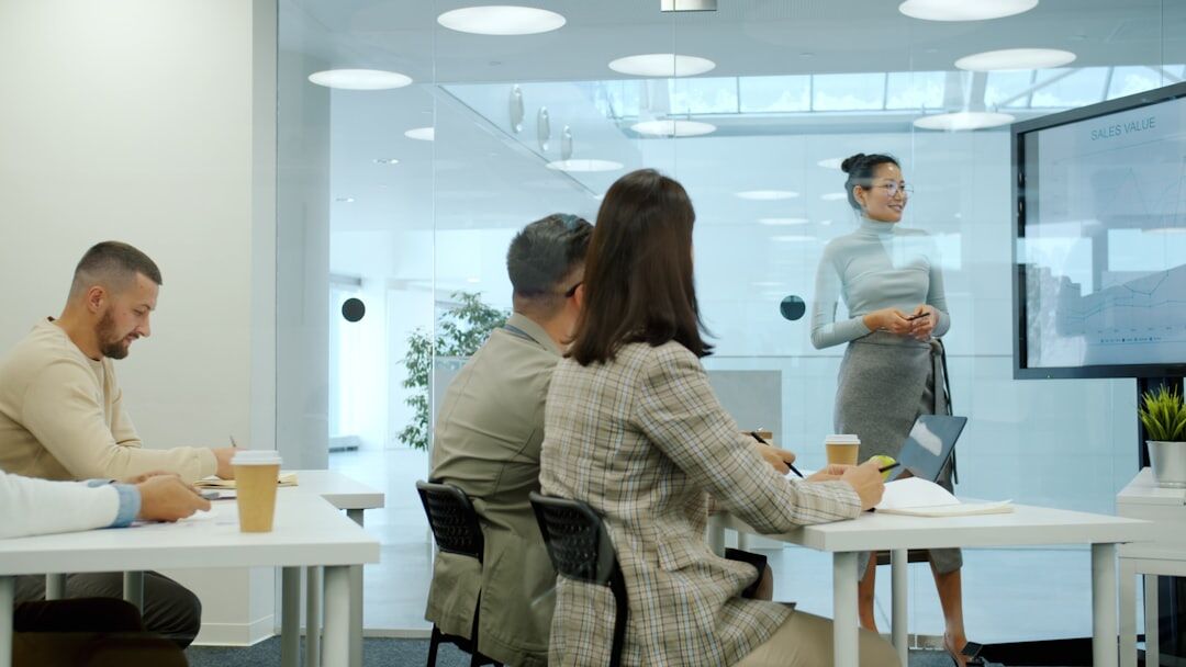 executives in boardroom during economic downturn